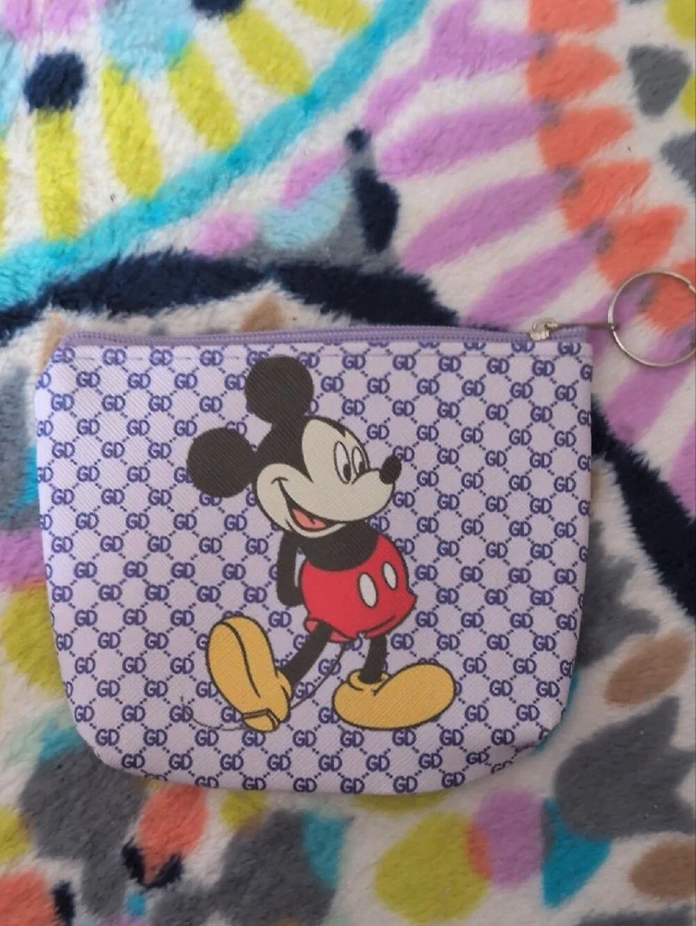 Mickey Mouse Patterned Coin Pouch